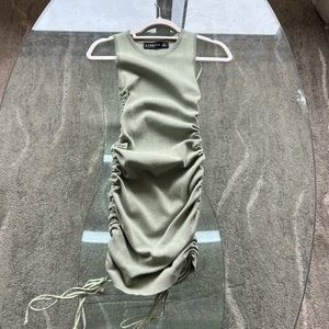 Green Adjustable Knit Dress